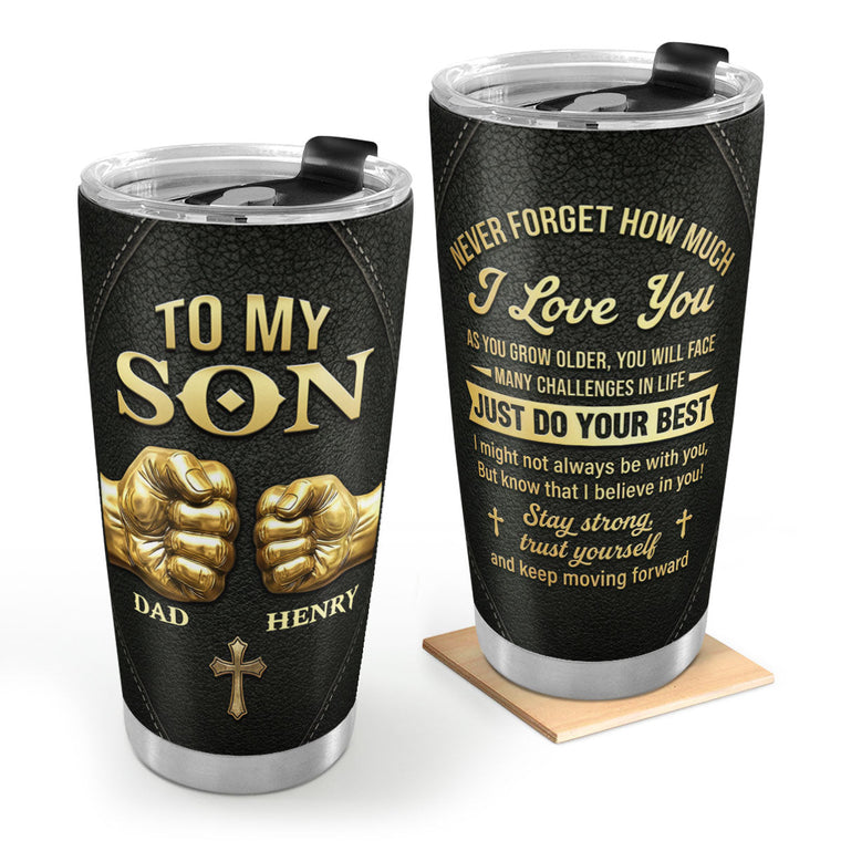 Fist Bump - Personalized Stainless Steel Tumbler for Him