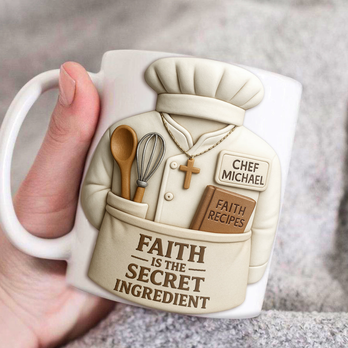 Faith Is The Secret Ingredient - Personalized Coffee Mug