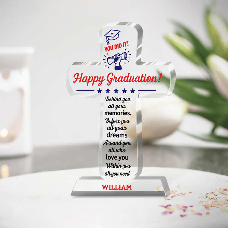 You Did It - Personalized Acrylic Plaque - Gift for Graduate GAPJS10271