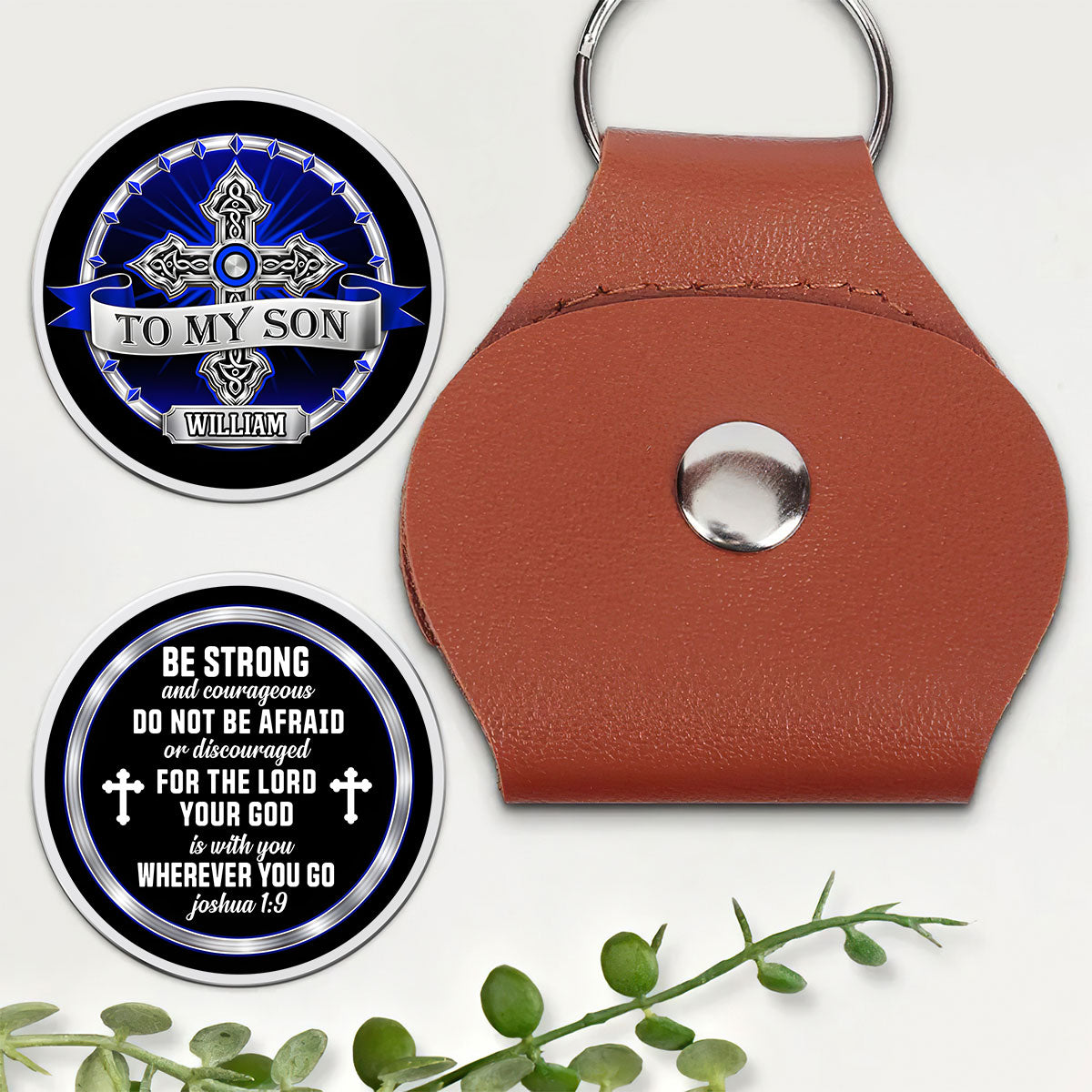 To My Son - Personalized Pocket Hug Keepsake
