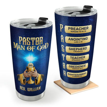 Faith-Inspired Gift for Pastor - Personalized Stainless Steel Tumbler