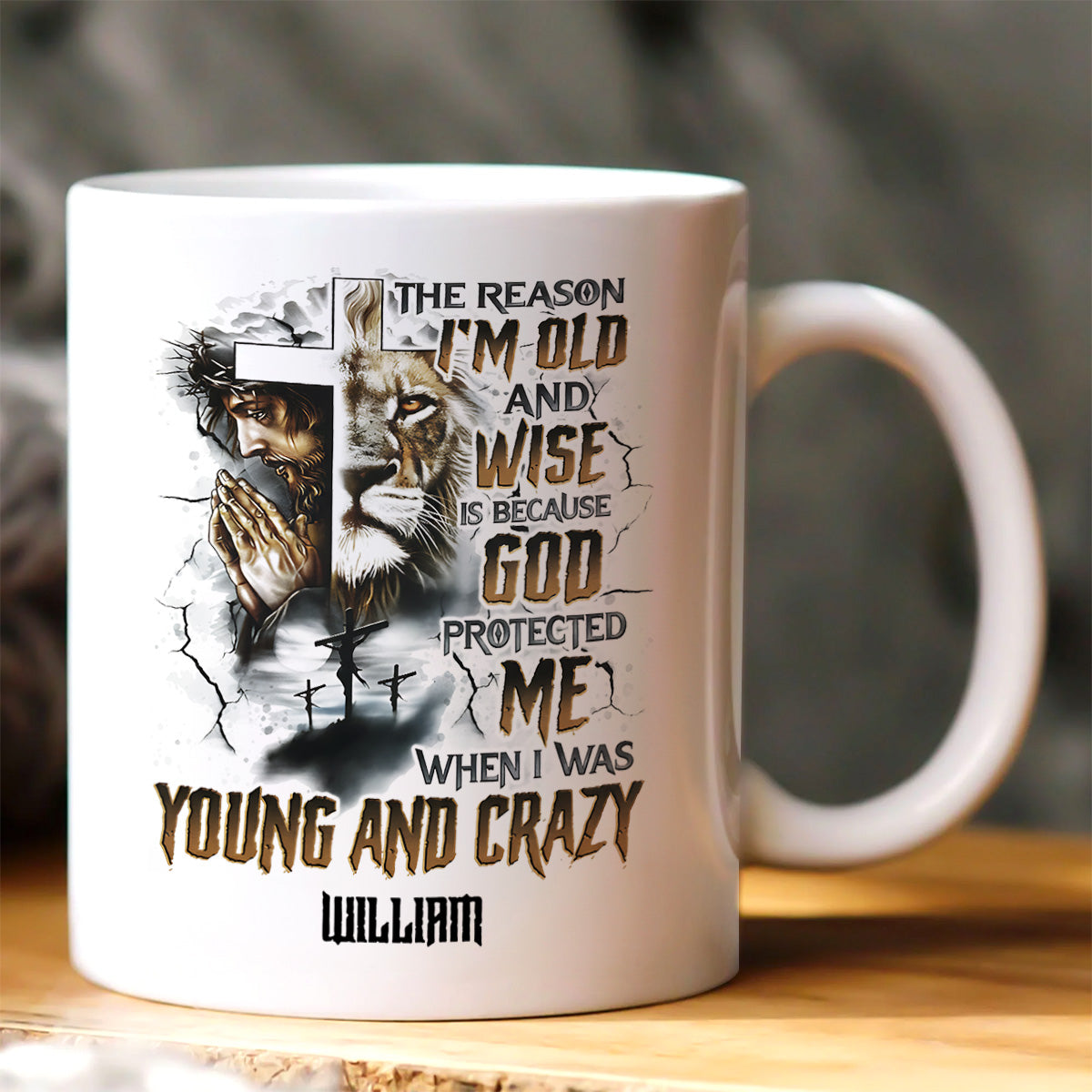 God Protected Me - Personalized Christian Coffee Mug