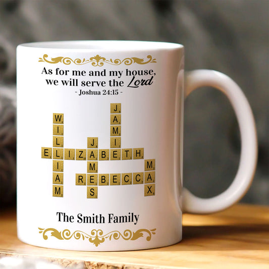 As For Me And My House - Christian Gift for Family - Personalized Mug