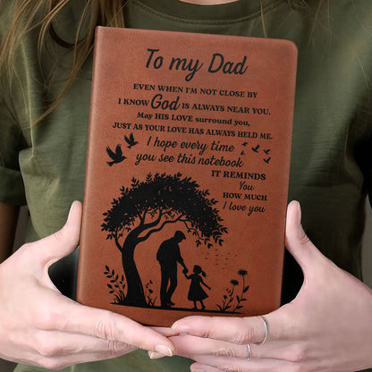 I Know God Is Always Near You - Personalized Leather Cover Notebook GMJSNB200088