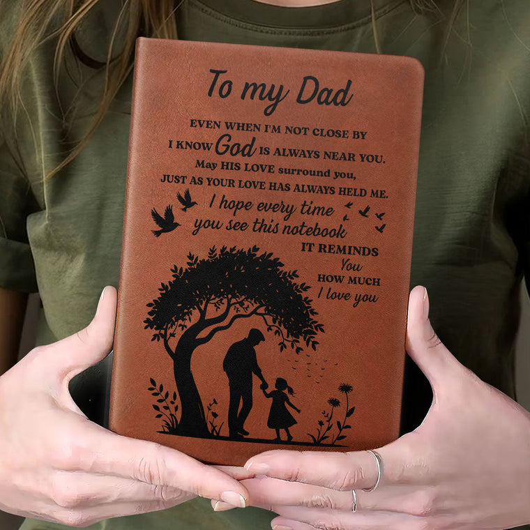 I Know God Is Always Near You - Personalized Leather Cover Notebook GMJSNB200088