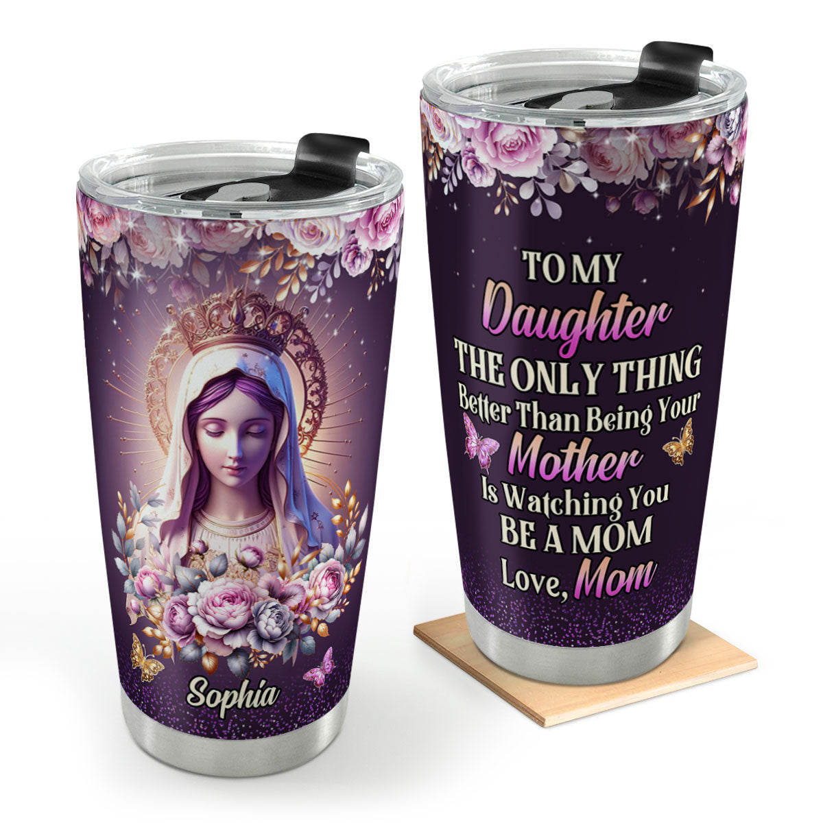 Inspirational Mom Gift - Personalized Stainless Steel Tumbler