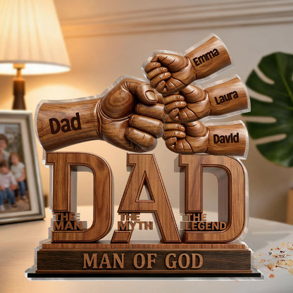 Dad The Man The Myth The Legend - Personalized Acrylic Plaque GAPJS10059