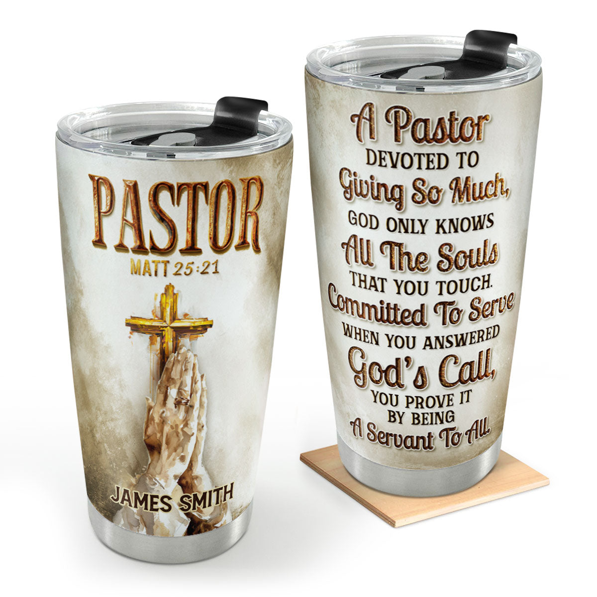 Faith-Inspired - Personalized Stainless Steel Tumbler 20oz