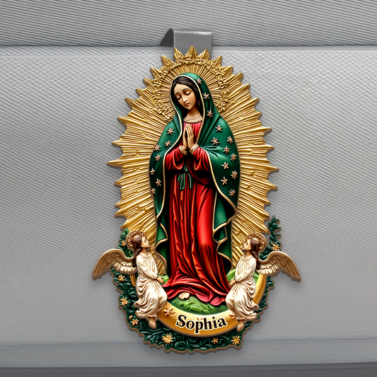 Our Lady Of Guadalupe - Personalized Car Visor Clip - Catholic Faith Accessory