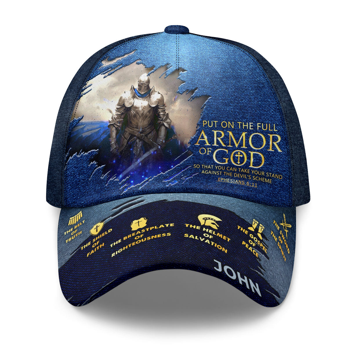 Armor Of God - Personalized Classic Cap - Christian Gift for Men