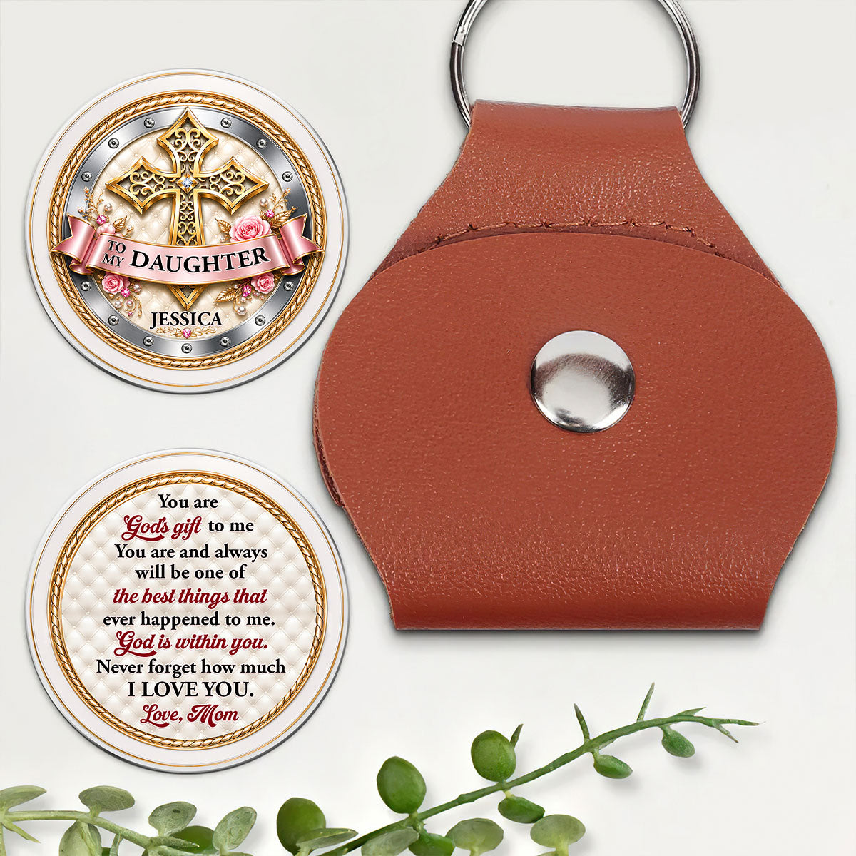 You Are God's Gift To Me - Personalized Pocket Hug Keepsake