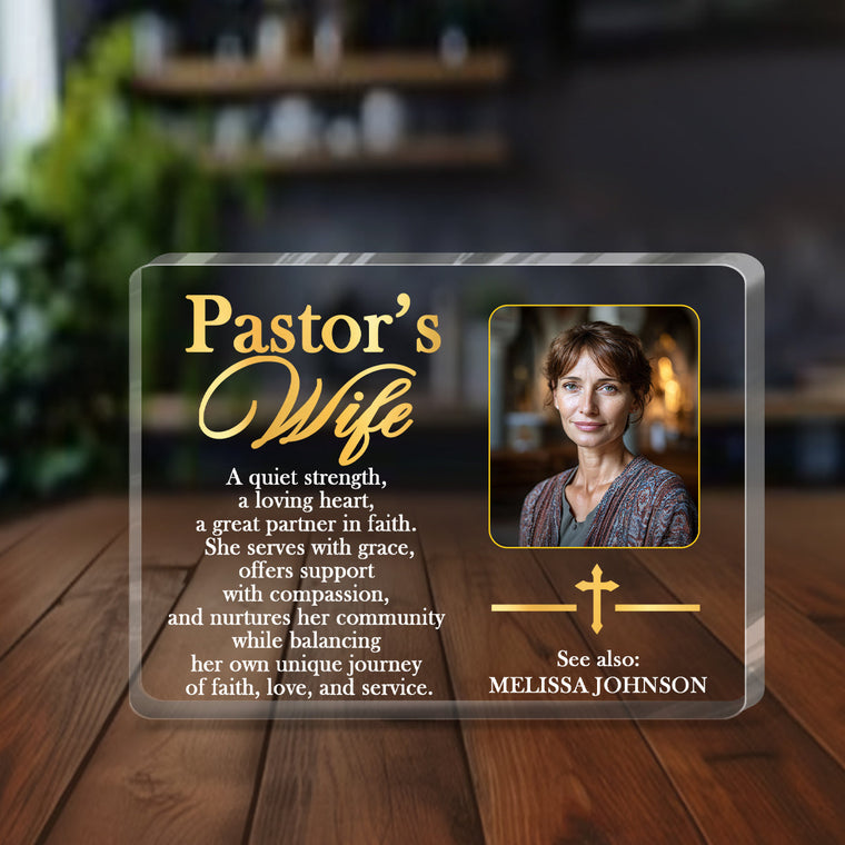Love of God - Personalized Acrylic Plaque for Pastor's Wife GAPJS10216