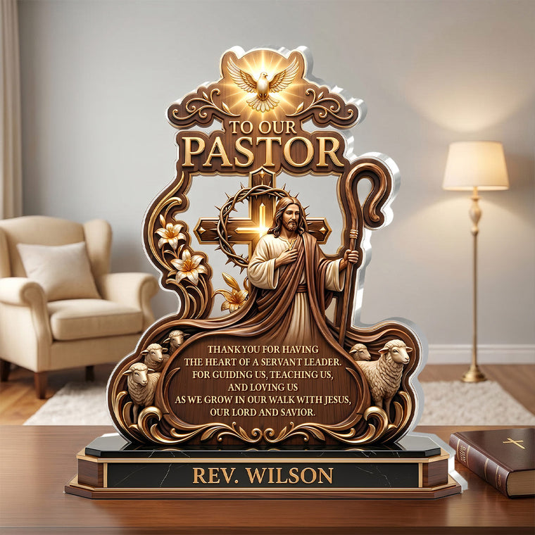 Servant Leader Heart - Personalized Gift for Pastor GAPJS10053
