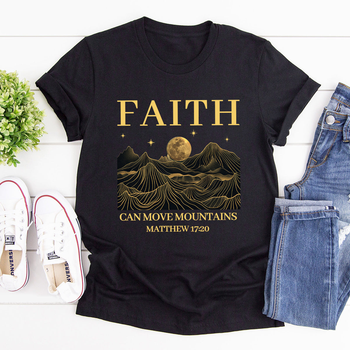 Faith Can Move Mountains - 2D Unisex T-shirt GMJSTS200084