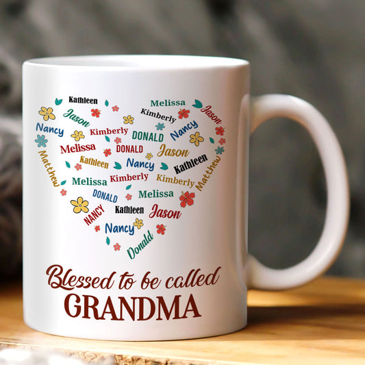 Blessed To Be Called Grandma - Personalized Coffee Mug