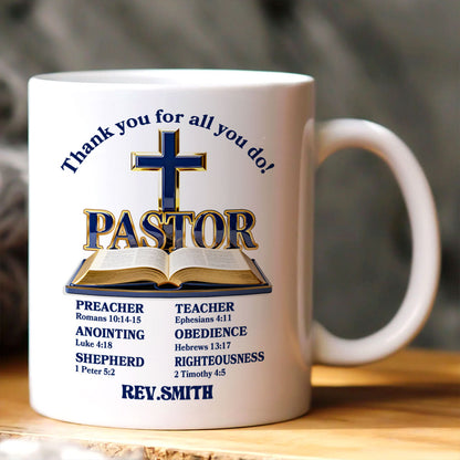 Guided By The Cross - Personalized Ceramic Coffee Mug