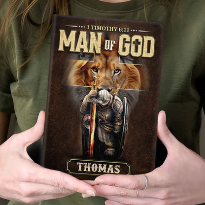 Man Of God - Personalized Leather Cover Notebook GMJSNB200066