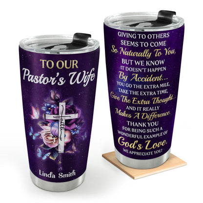 Faith-Inspired Stainless Steel Tumbler - Personalized Gift for Pastor's Wife