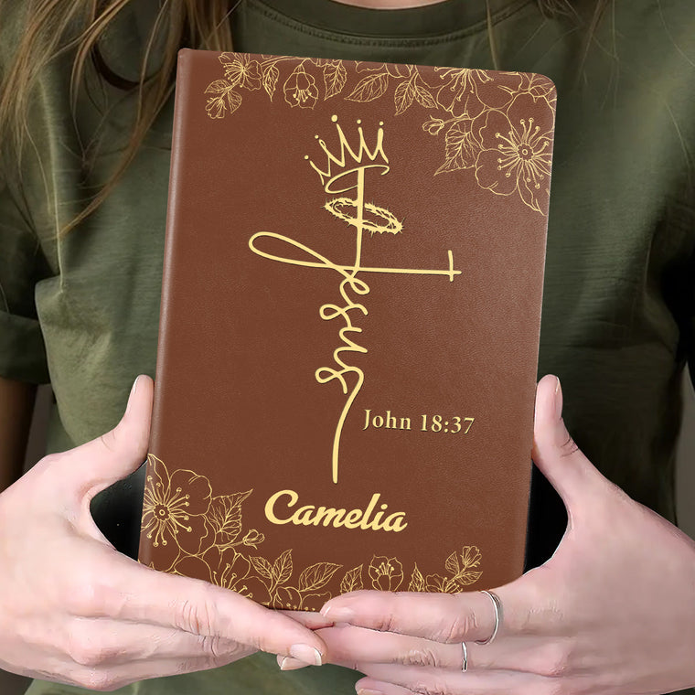 Jesus Is King - Personalized Leather Notebook GMJSNB200106