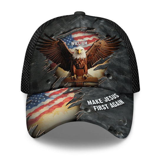 Make Jesus First Again - Personalized Classic Cap Christian Faith Wearable