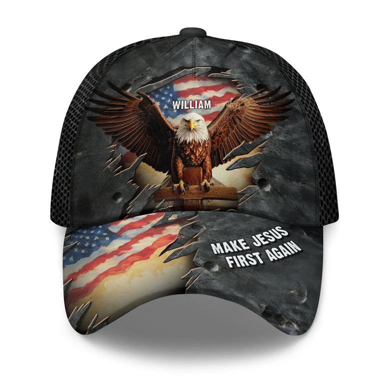 Make Jesus First Again - Personalized Classic Cap Christian Faith Wearable