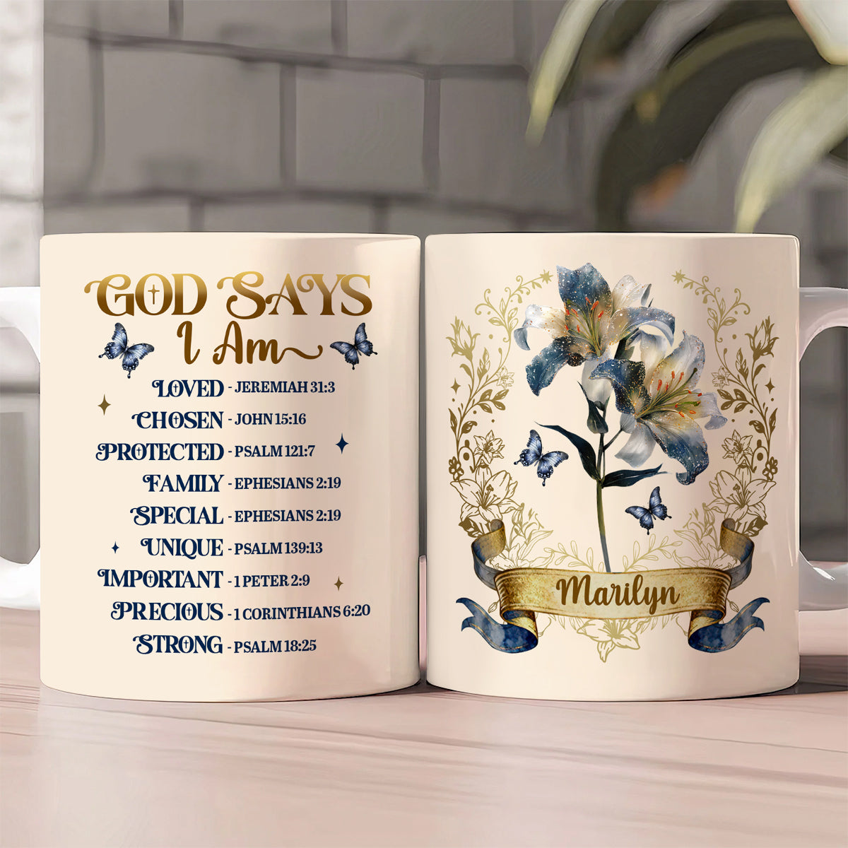 God Says I Am - Personalized Ceramic Coffee Mug