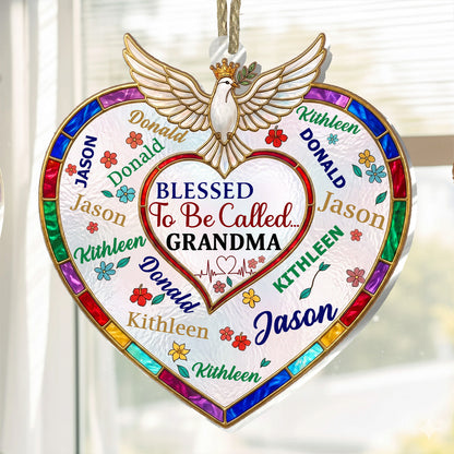 Blessed To Be Called Grandma - Personalized Suncatcher Ornament GOJS10359