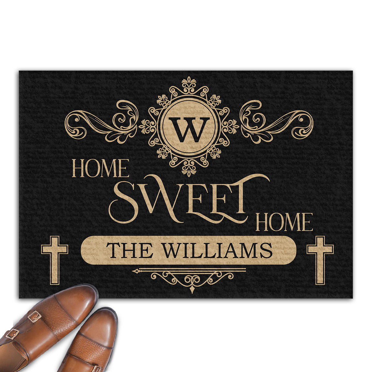 Home Sweet Home - Personalized Doormat - Custom Name Welcome Mat GDMJS10105