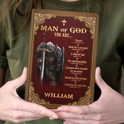 Man Of God Royal - Personalized Leather Notebook GMJSNB200033