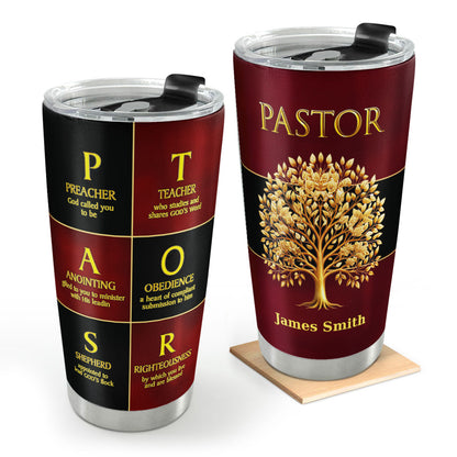 Thank You Pastor - Christian Faith Tumbler - Custom Name 20oz