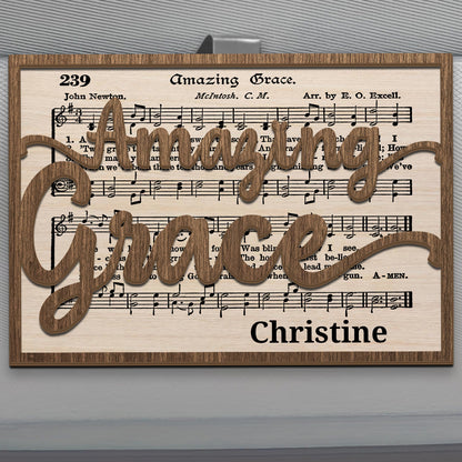 Amazing Grace - Personalized Car Visor Clip - Christian Faith Keepsake