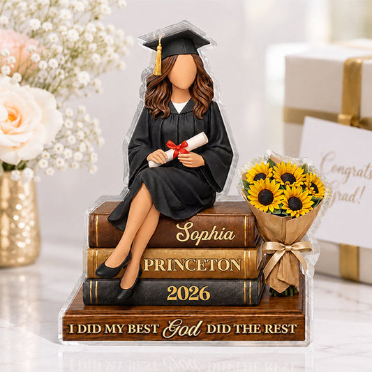 Faith and Achievement - Personalized Acrylic Plaque GAPJS10057