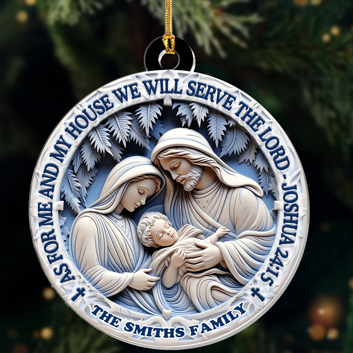 Christian Home Decor - Personalized Acrylic Ornament GOJS10086