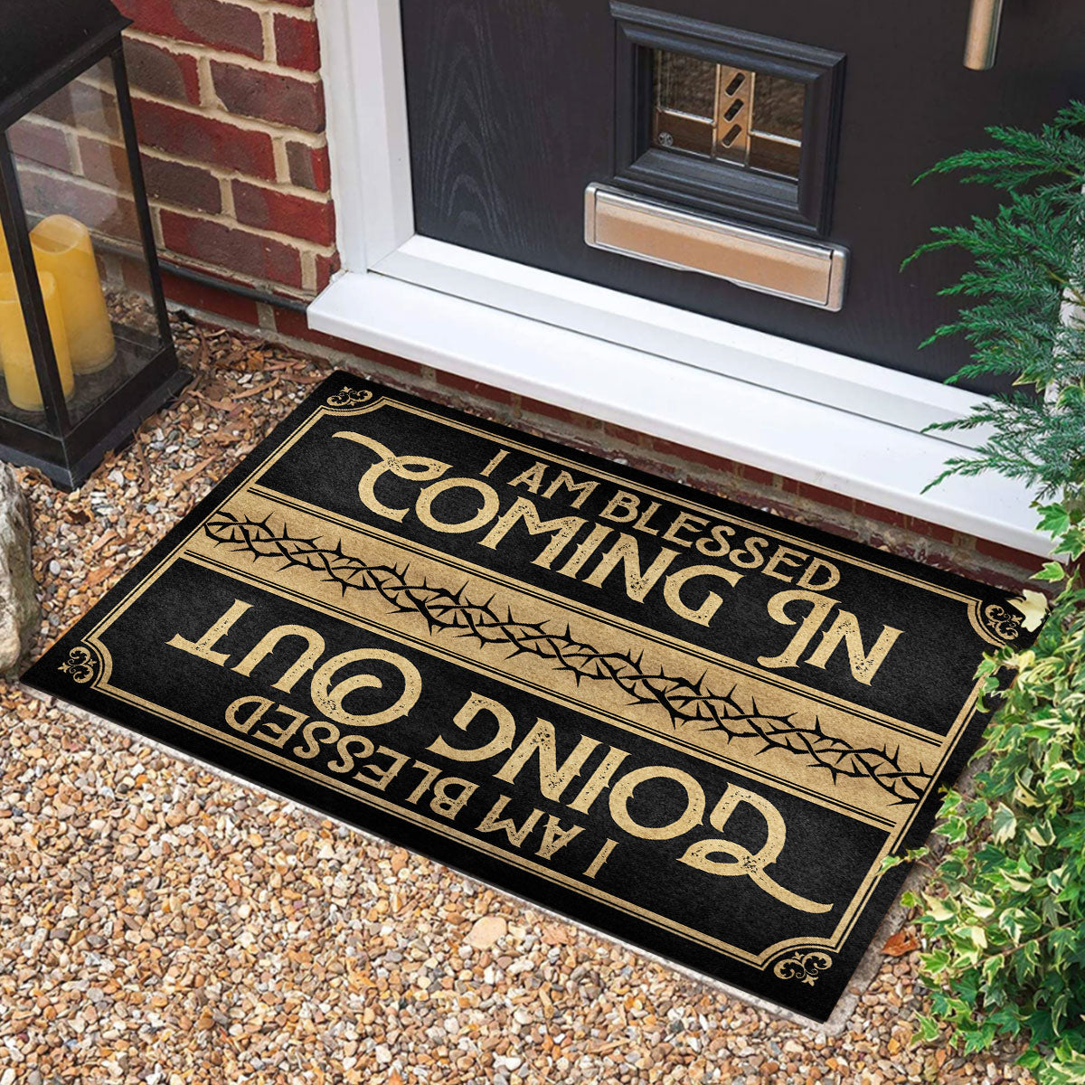 I Am Blessed Coming In - Christian Doormat - Inspirational Home Decor GDMJS10058