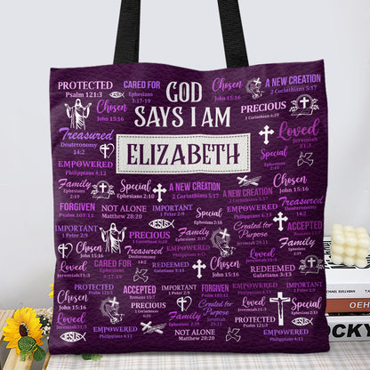 What God Says About You - Personalized Tote Bag for Mom GTTJS10003