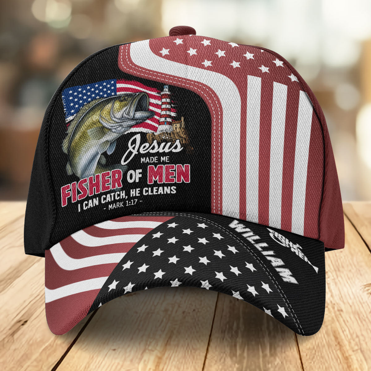 Jesus Made Me A Fisher Of Men - Personalized Classic Cap