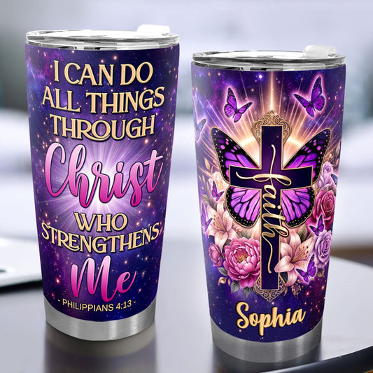 Faith Quote - Personalized Stainless Steel Tumbler