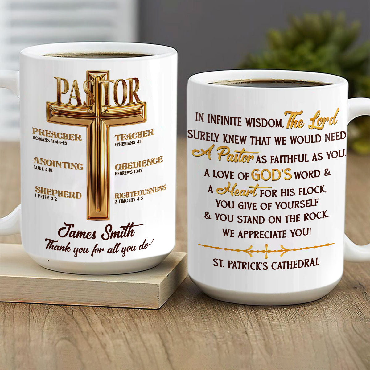 The Lord Knew We Need A Pastor - Personalized Ceramic Coffee Mug