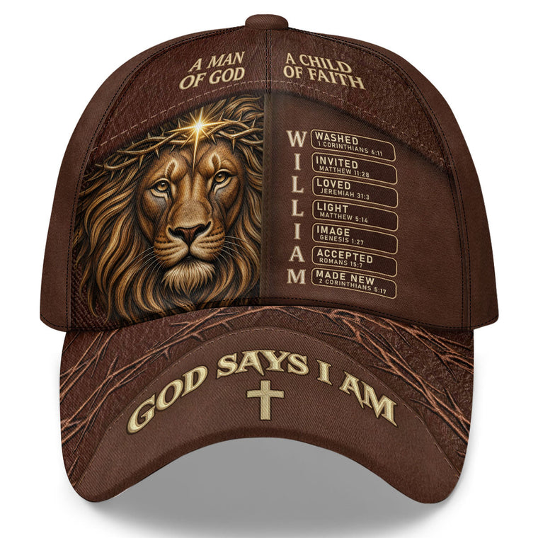 God Says I Am - Personalized Classic Cap