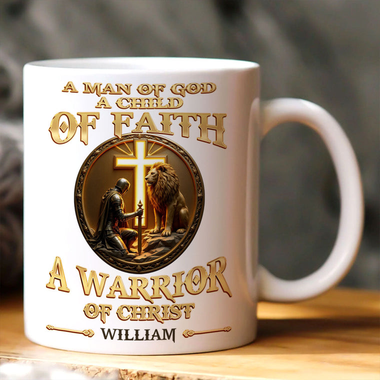 Warrior Of Christ - Personalized Ceramic Coffee Mug