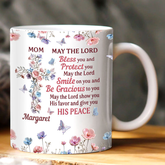 May God Bless You - Personalized Ceramic Coffee Mug