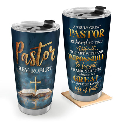 Inspirational Pastor Gift - Personalized Stainless Steel Tumbler