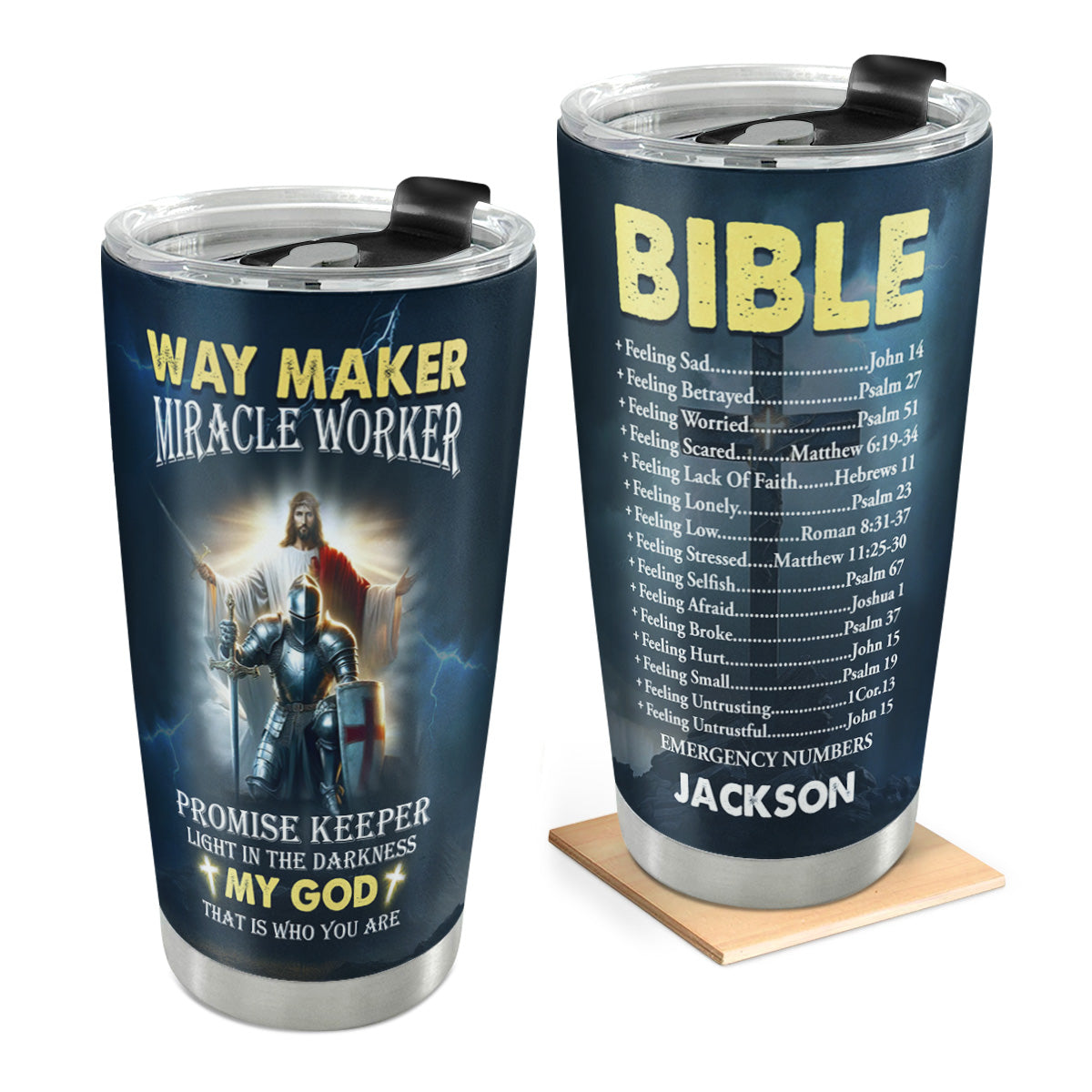 Way Maker Miracle Worker - Personalized Stainless Steel Tumbler