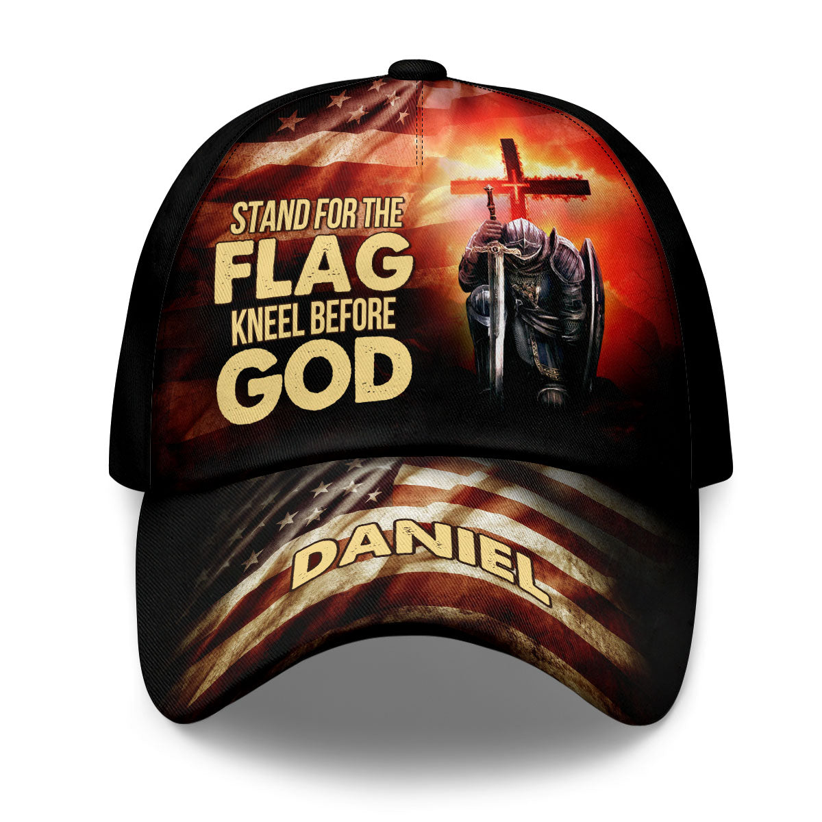 Stand For The Flag Kneel Before God - Personalized Classic Cap
