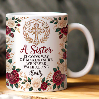 A Sister Is God's Way - Personalized Ceramic Coffee Mug