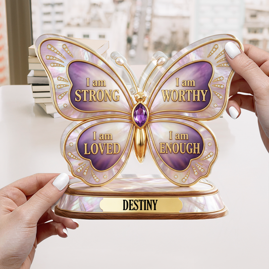 I Am Strong - Personalized Acrylic Plaque GAPJS10084