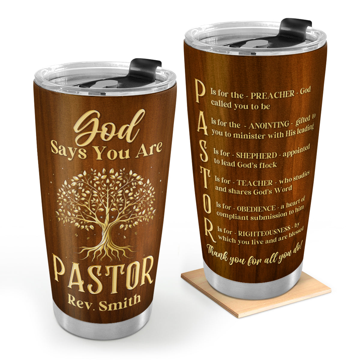 God Says You Are - Personalized Stainless Steel Tumbler