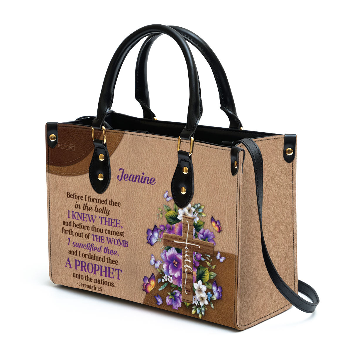 Jeremiah 1:5 - Personalized Leather Handbag GMJSLB200093