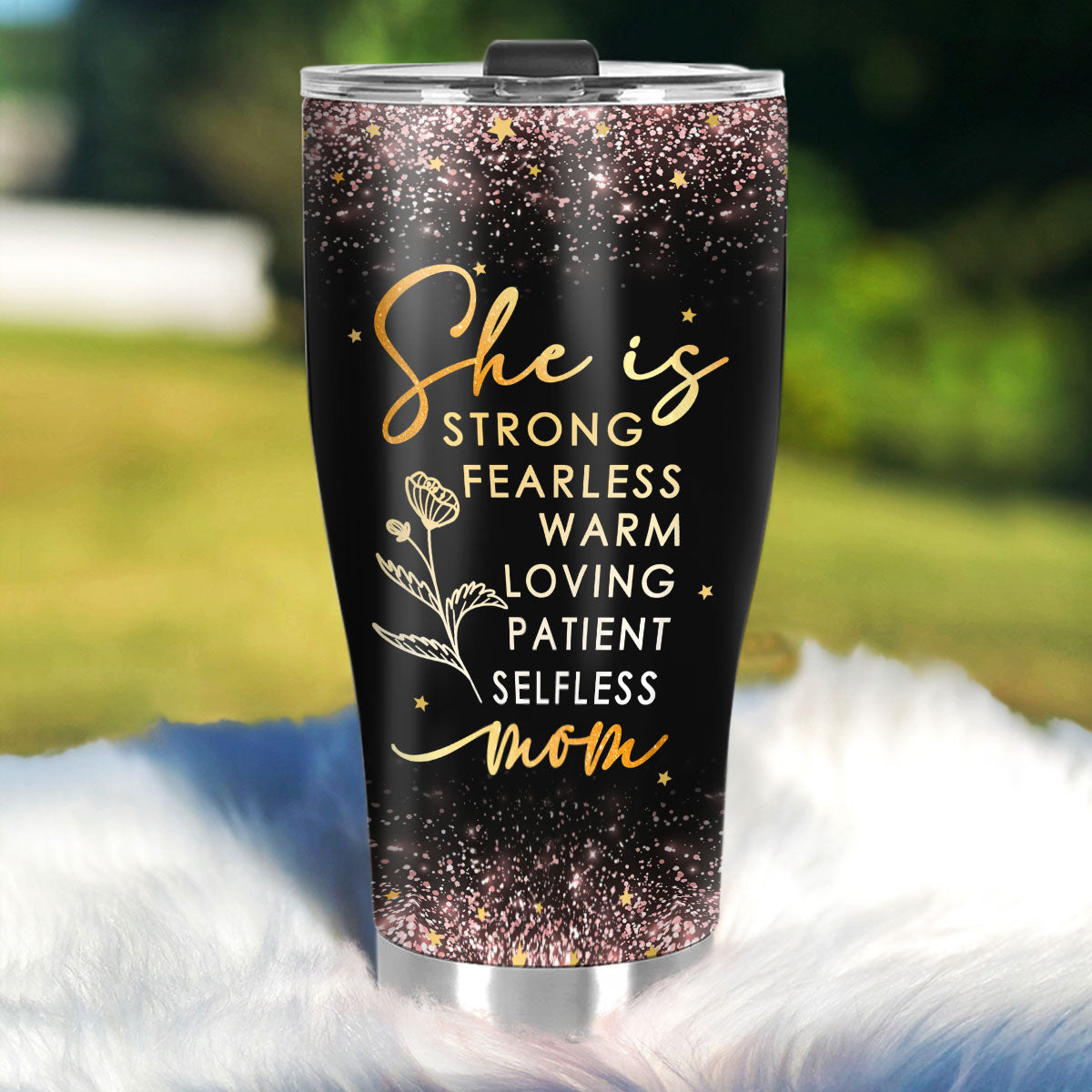 She Is Strong - Personalized Stainless Steel Tumbler
