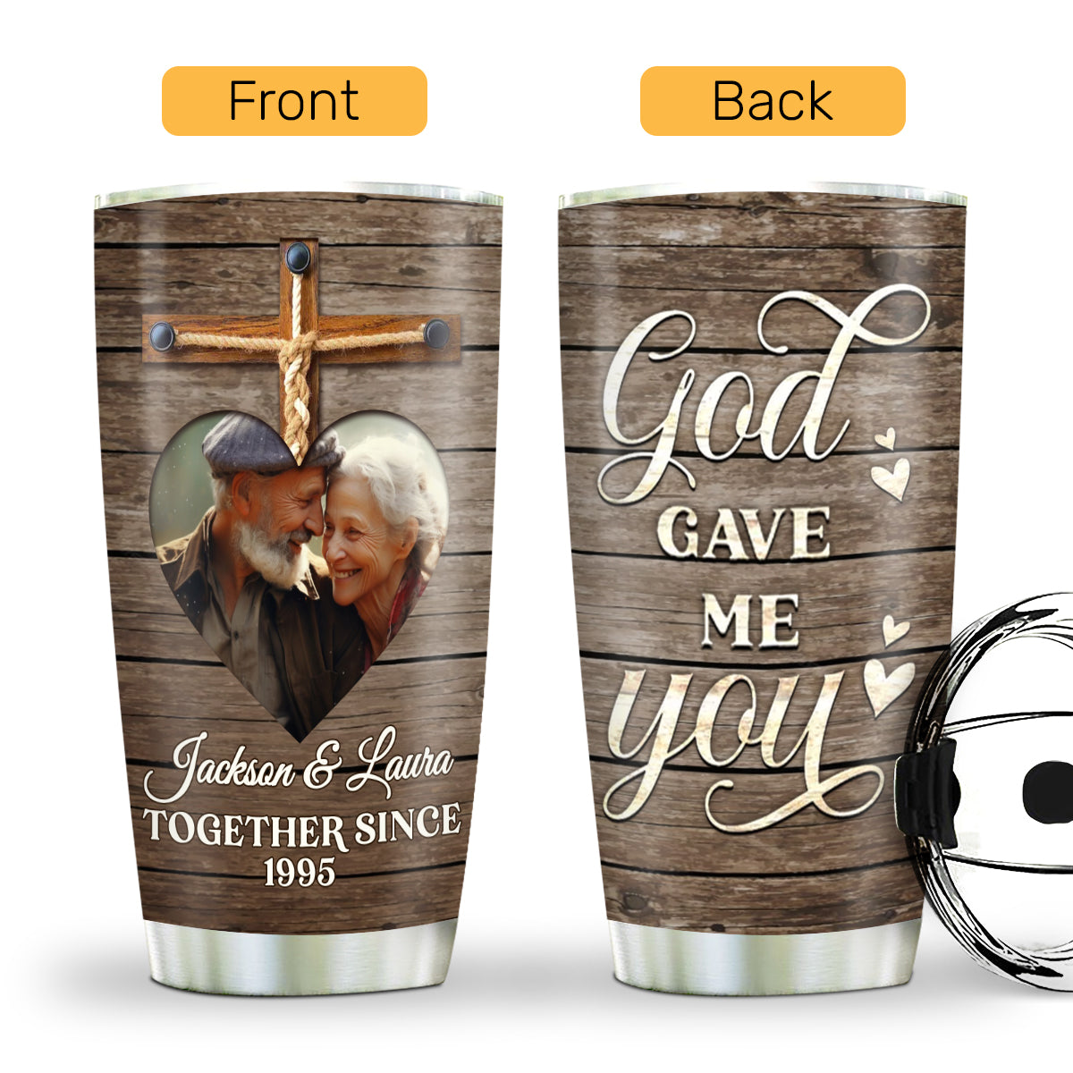 God Gave Me You - Personalized Stainless Steel Tumbler